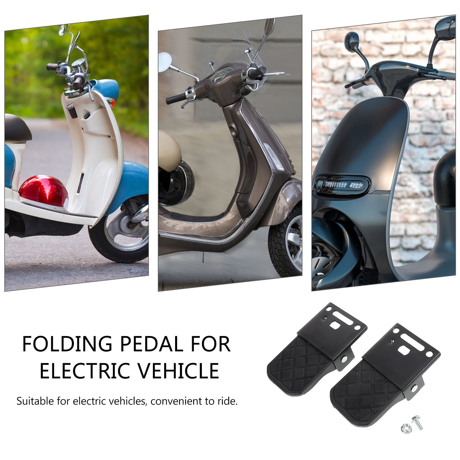 SWETRACE 1 Pair Electric Bike Accessories Folding Cycling Foot Pedals with Flat Shape for Daily Use - Image 8