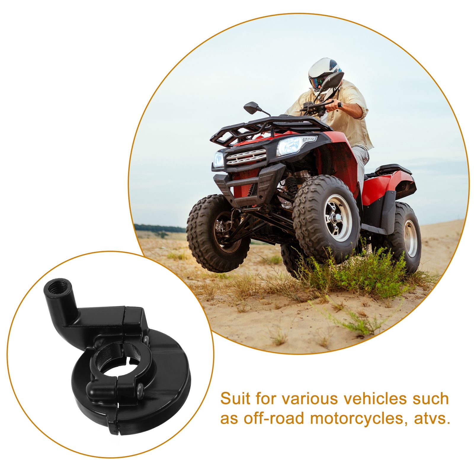 SWETRACE 1Pack Black Throttle Housing Bracket for Handlebars Universal Throttle Cable Motorcycle Dirt Bike Throttle Kit - Image 6