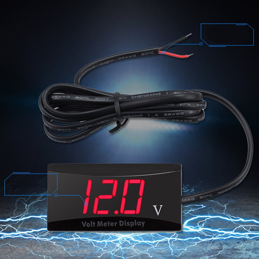 SWETRACE Red Led Voltmeter 12V 1Pack For Car And Motorcycle With Low Power Consumption And Anti-Frost Features - Image 1