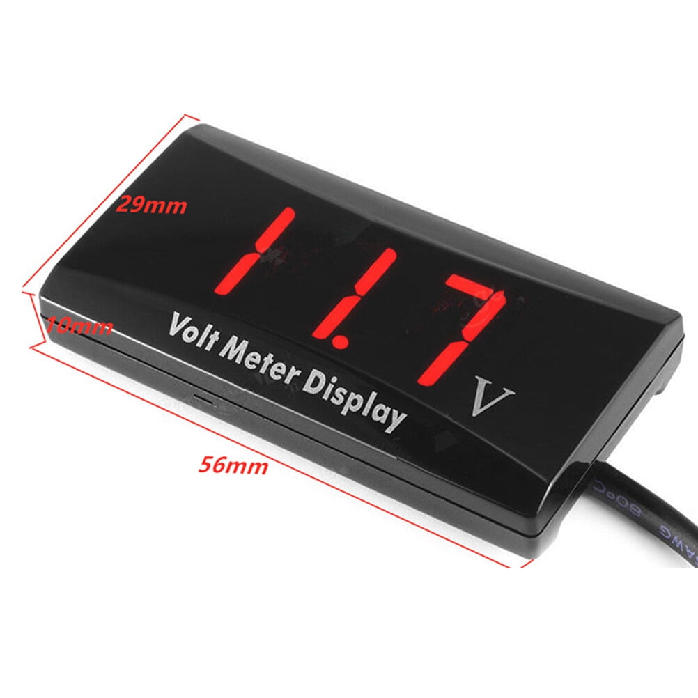 SWETRACE Red Led Voltmeter 12V 1Pack For Car And Motorcycle With Low Power Consumption And Anti-Frost Features - Image 2
