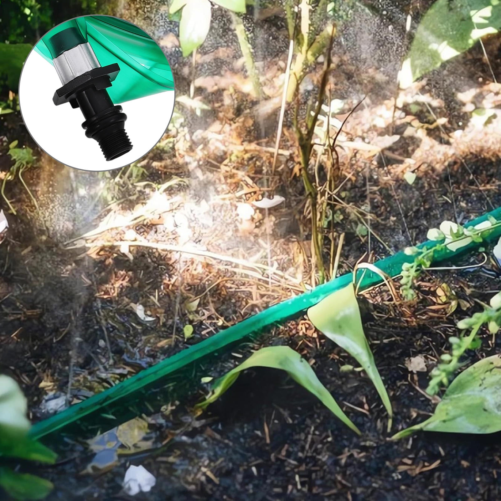 SWETRACE Hose With Holes Flat Soaker Hose Sprinkler Green PVC 1Pcs for Outdoor Irrigation - Image 3