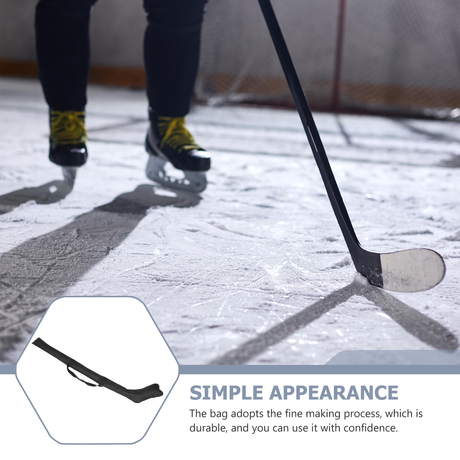 SWETRACE 1Set Black Oxford Cloth Hockey Stick Bag for Ice Hockey Equipment Storage 69.95x5.50x0.39in - Image 2