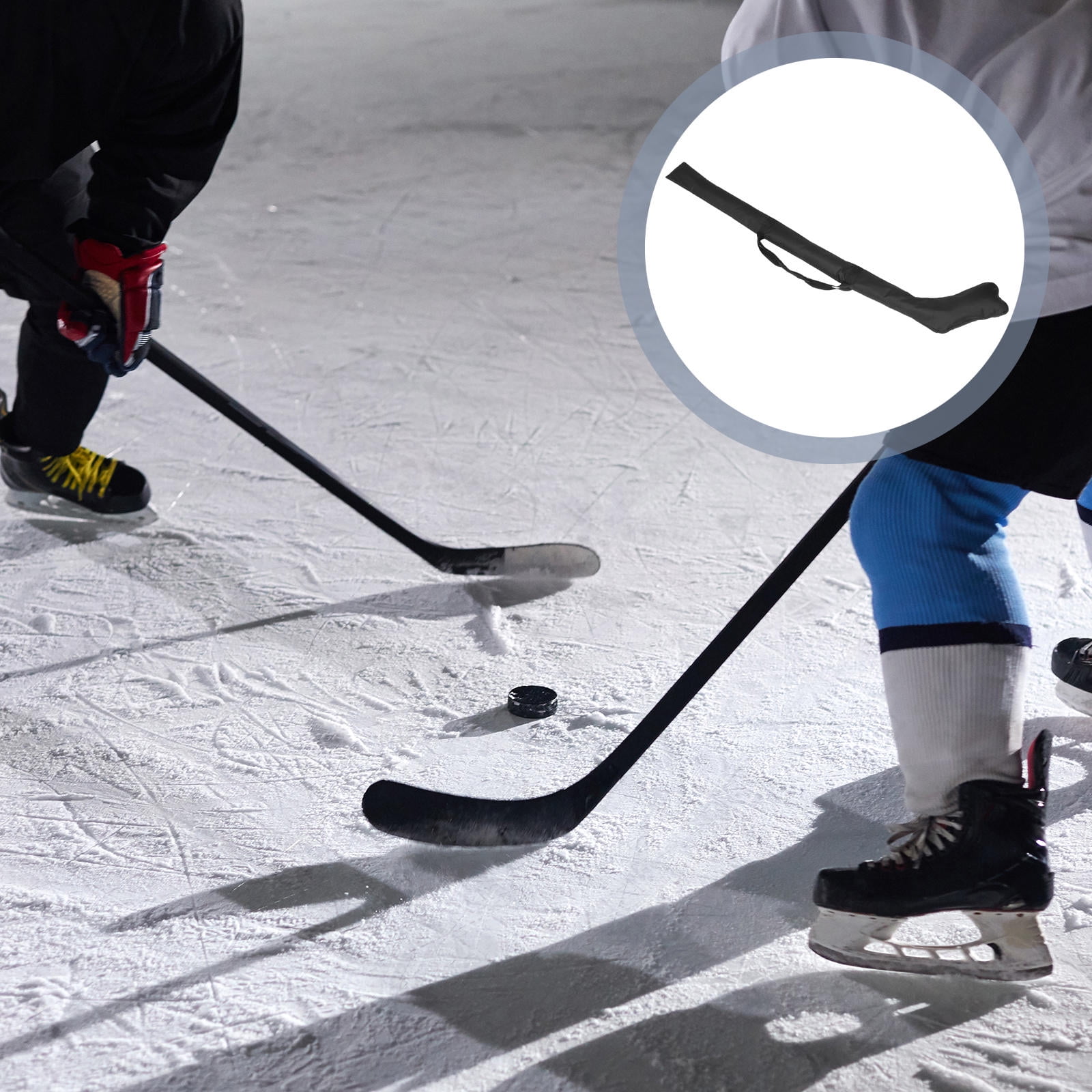 SWETRACE 1Set Black Oxford Cloth Hockey Stick Bag for Ice Hockey Equipment Storage 69.95x5.50x0.39in - Image 8
