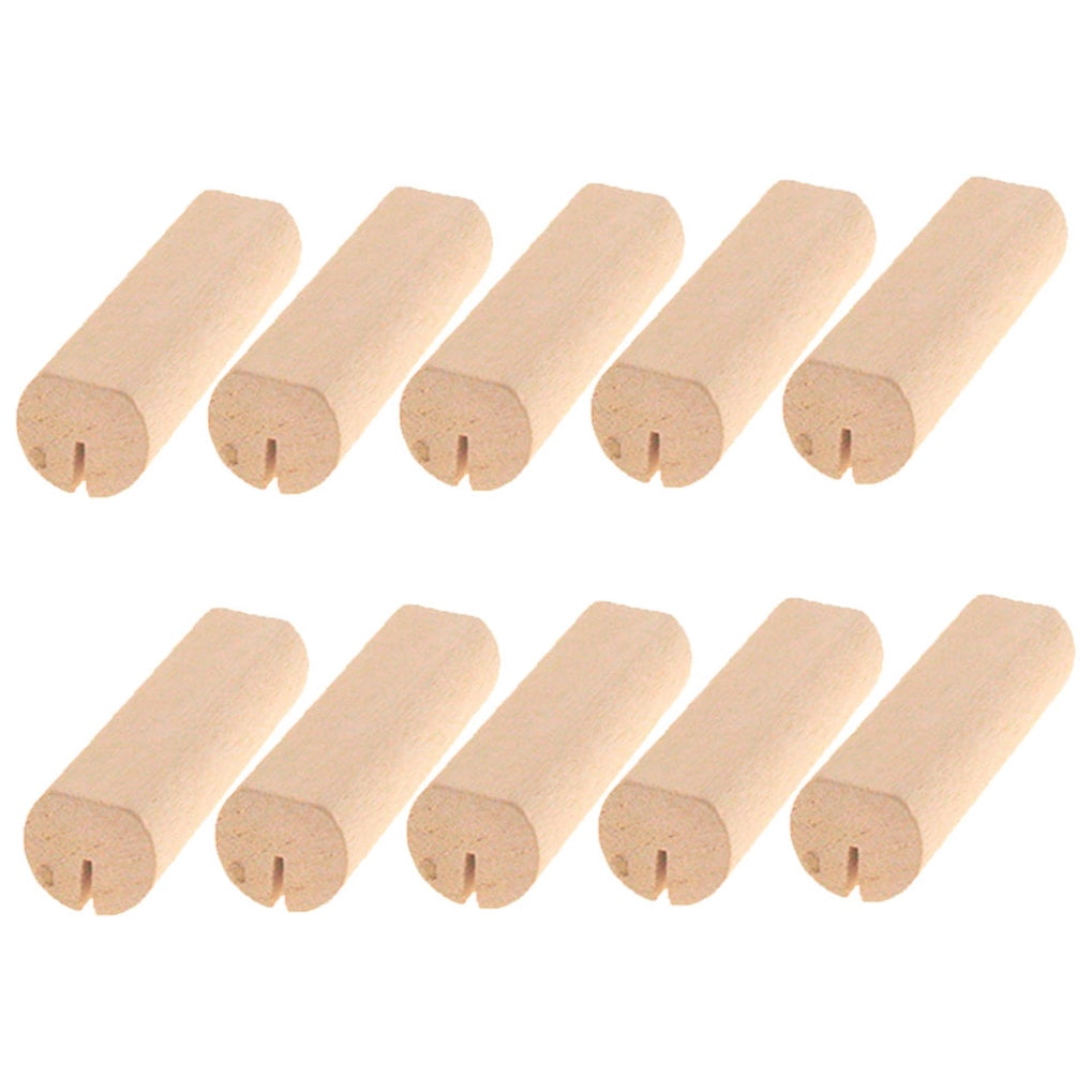 SWETRACE 10Pcs Wood Small Cards Holders Khaki Rectangular Slit for Home Decor Party Supplies - Image 5