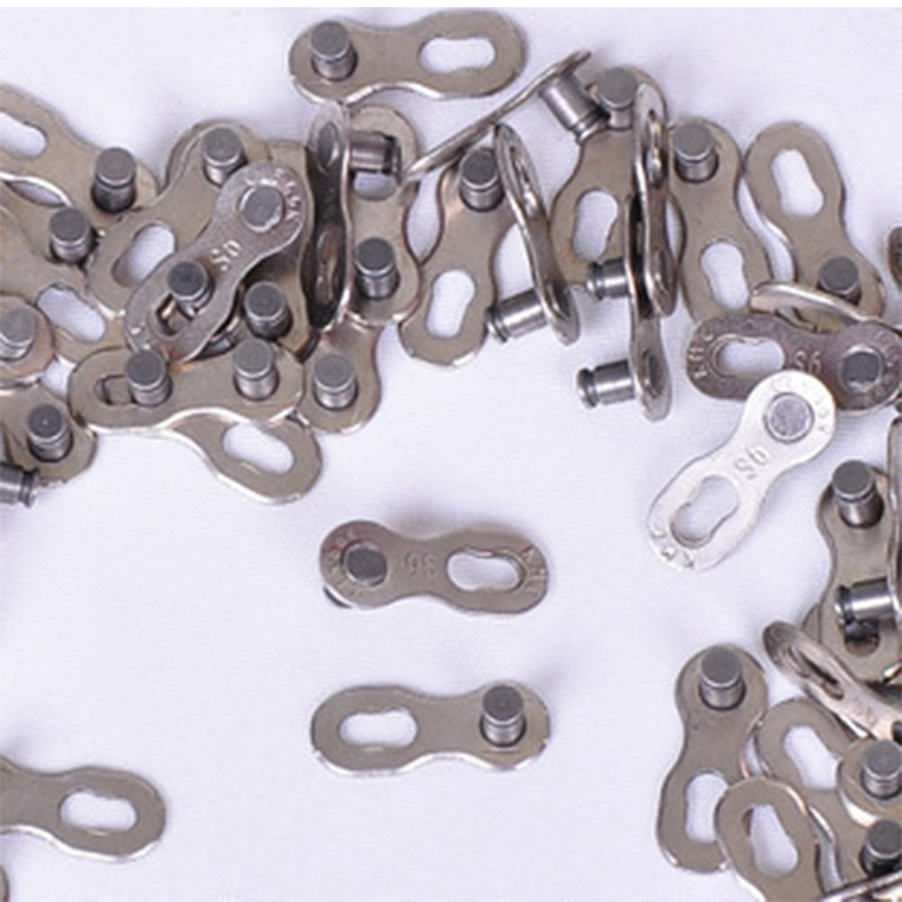 SWETRACE 1 Pair Speed Chain Stainless Steel Buckle Chain for Bicycle Maintenance 9 Bike Chain Silver - Image 2