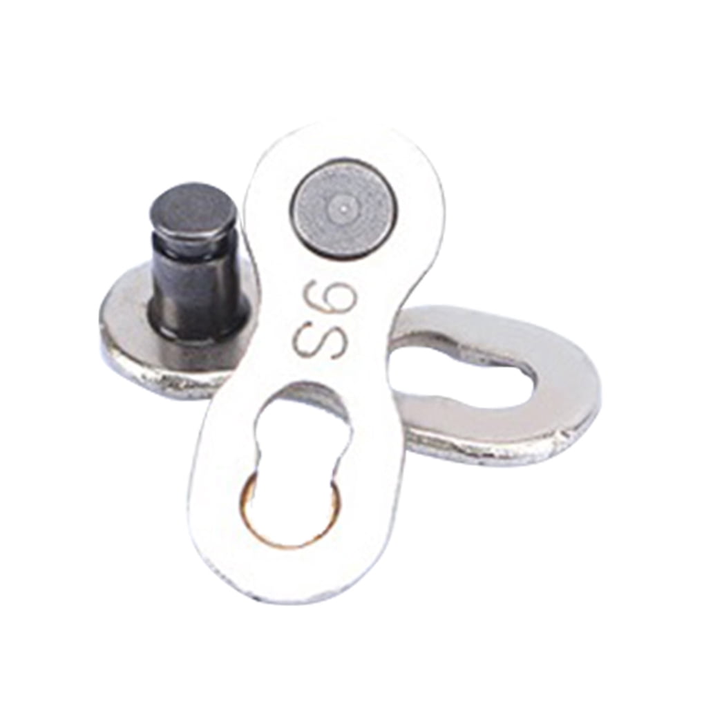 SWETRACE 1 Pair Speed Chain Stainless Steel Buckle Chain for Bicycle Maintenance 9 Bike Chain Silver - Image 4