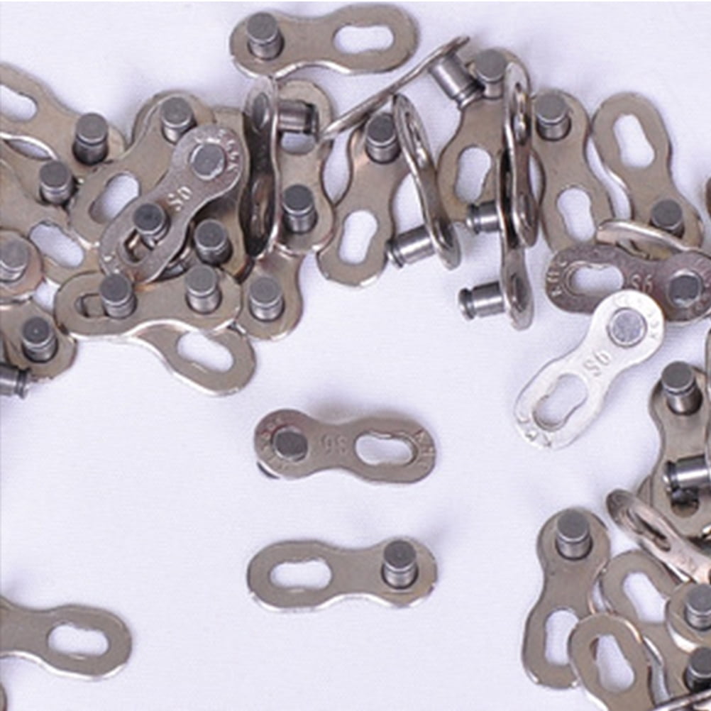 SWETRACE 1 Pair Speed Chain Stainless Steel Buckle Chain for Bicycle Maintenance 9 Bike Chain Silver - Image 5