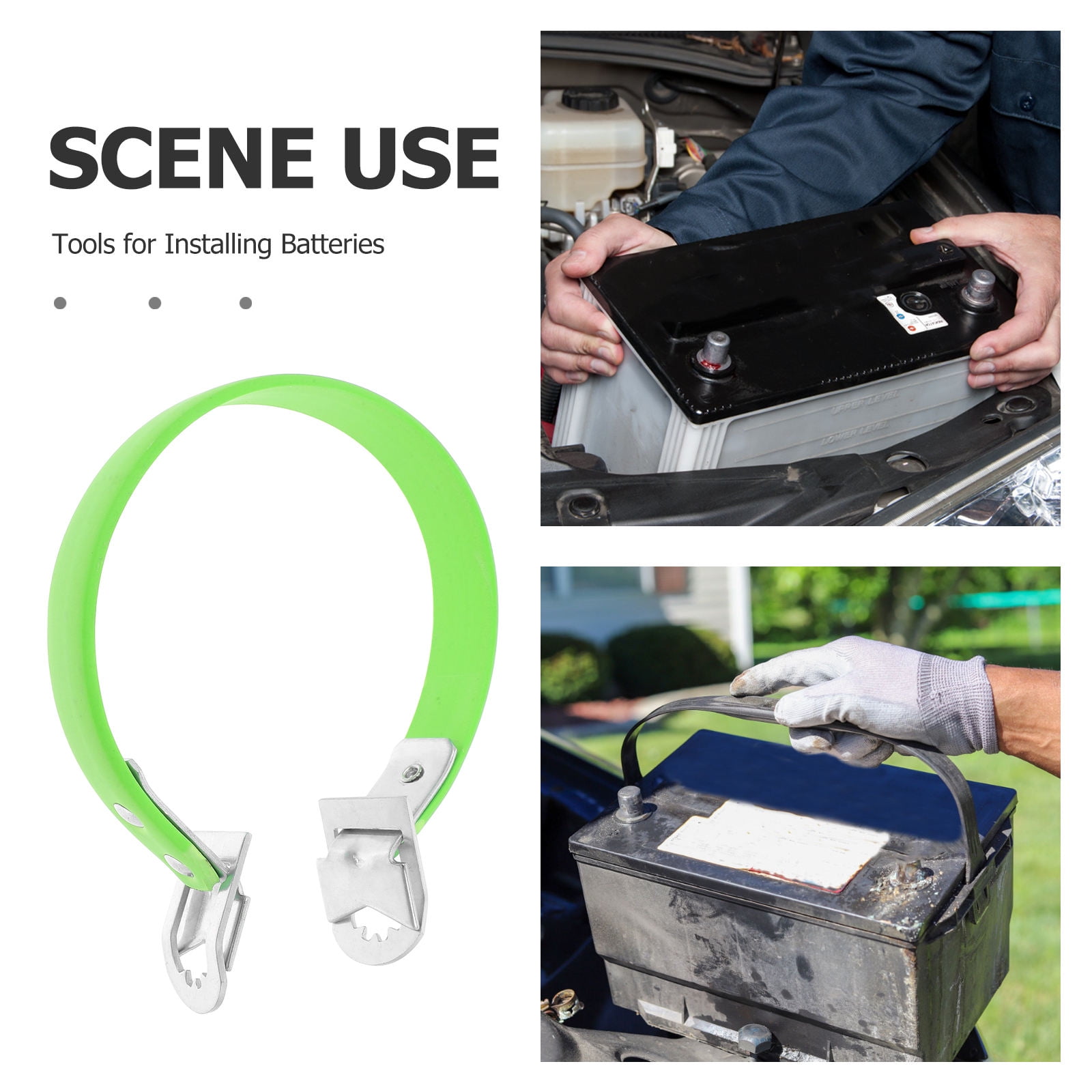 SWETRACE Battery Carrier Lifter Strap Battery Lifter Green 1Set - Image 3