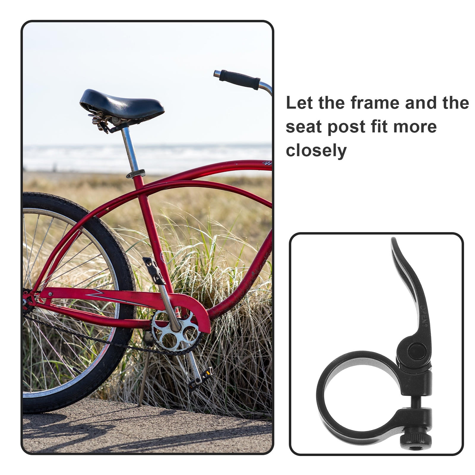 SWETRACE Seat Post Clamp Black Round Mechanics Maintenance 1Pack - Image 2