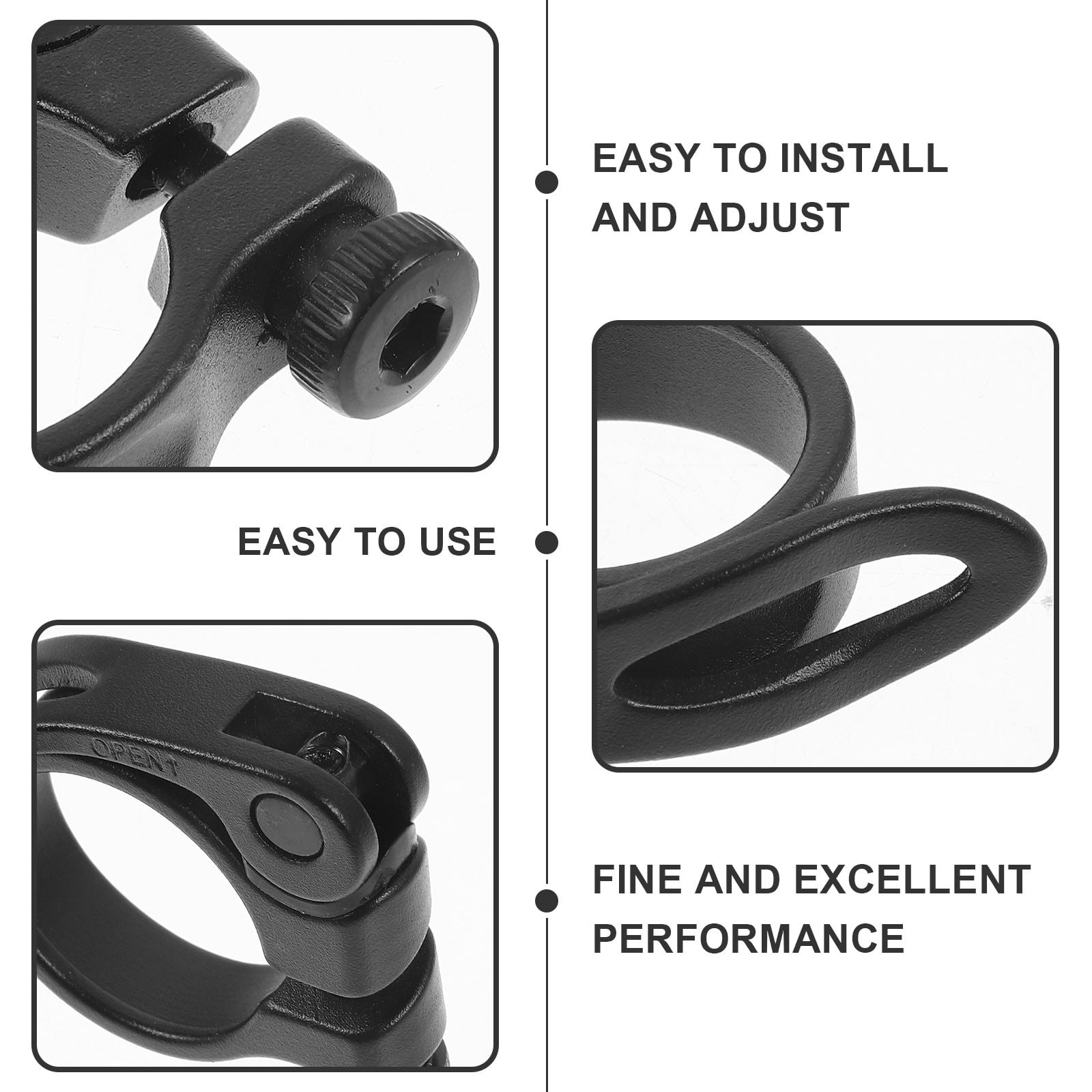 SWETRACE Seat Post Clamp Black Round Mechanics Maintenance 1Pack - Image 5