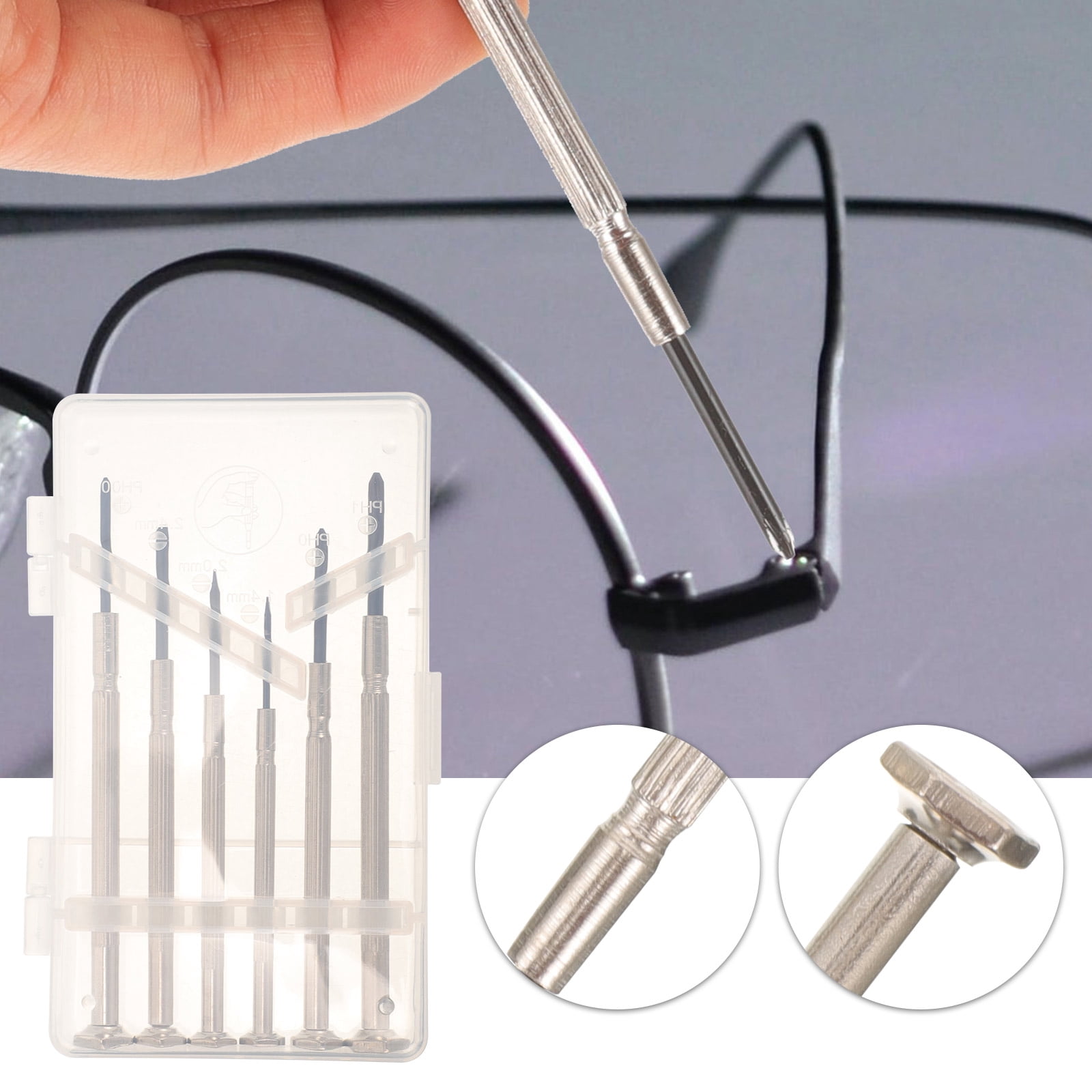 SWETRACE 6Pcs Precision Tool Kit Mini Repair Tool Carbon Steel Screwdrivers Watch And Clock Repair Silver - Image 7