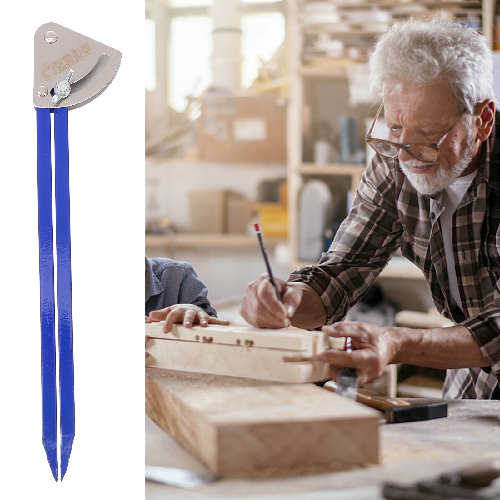 SWETRACE 1Pcs Blue Parallel Marking Gauge Tool Steel for Woodworking 9.8x2in - Image 1