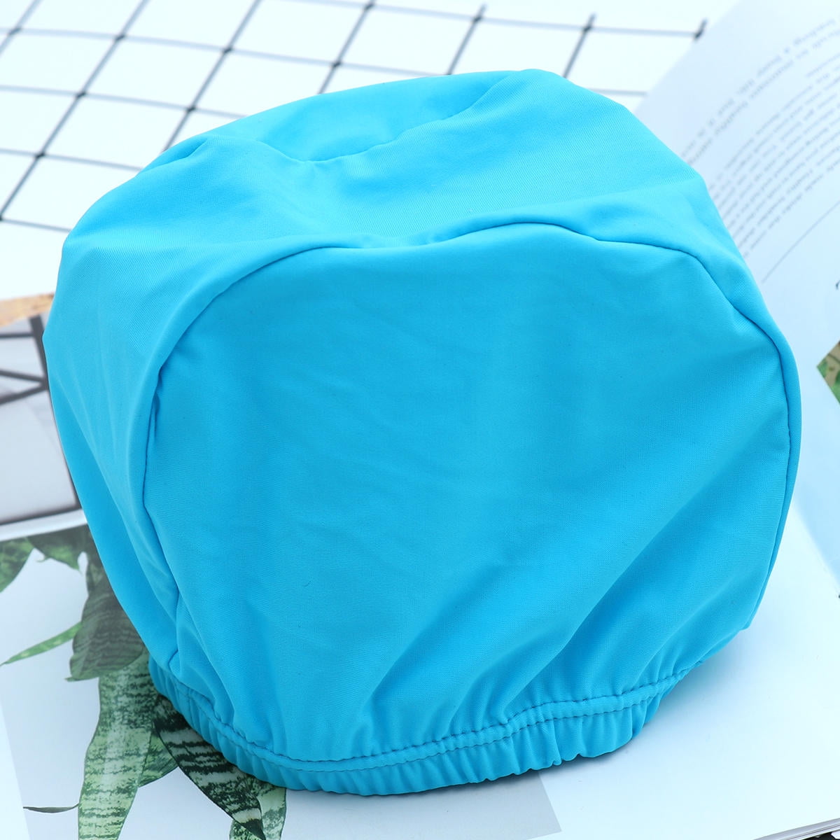 SWETRACE 2Pcs Swim Cap for Long Hair Polyester Round Waterproof UV Protection for Adults 11.8x4.7x0.2in - Image 2
