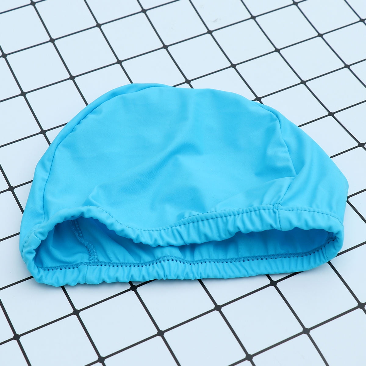 SWETRACE 2Pcs Swim Cap for Long Hair Polyester Round Waterproof UV Protection for Adults 11.8x4.7x0.2in - Image 5