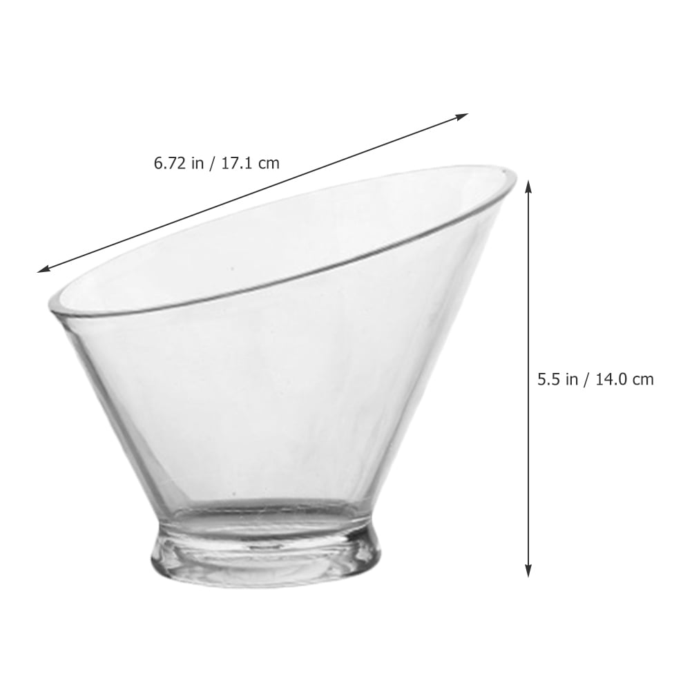 SWETRACE 2Pcs Plastic Dessert Bowls for Food Serving Clear and Portable - Image 5
