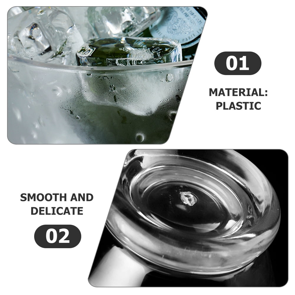SWETRACE 2Pcs Plastic Dessert Bowls for Food Serving Clear and Portable - Image 7