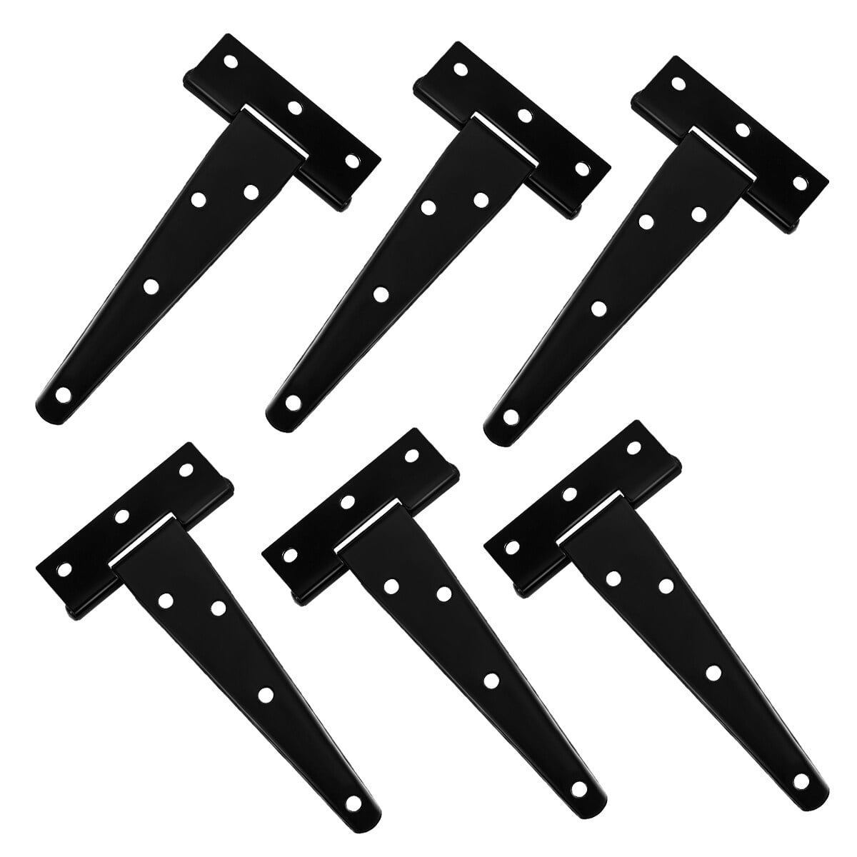 SWETRACE 6Pcs Heavy Duty Gate Hinges in T-Shape Black for Outdoor Projects - Image 1