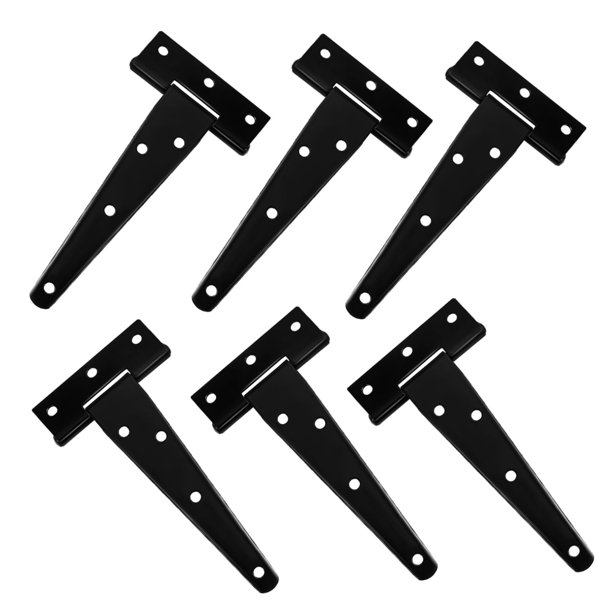 SWETRACE 6Pcs Heavy Duty Gate Hinges in T-Shape Black for Outdoor Projects - Image 4