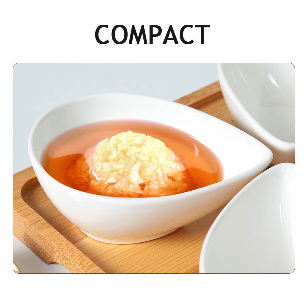 SWETRACE 5Pcs Soy Sauce Bowl Compact Size White for Dining Table Decoration - Image 3