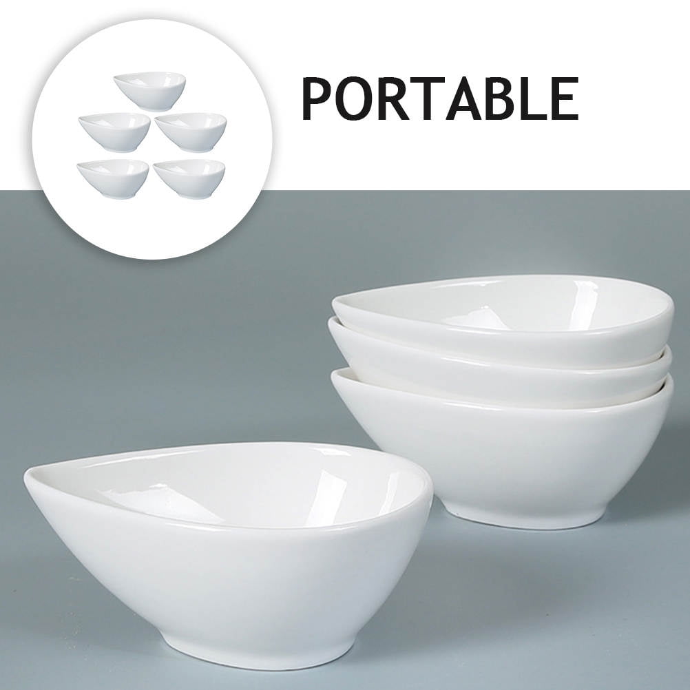 SWETRACE 5Pcs Soy Sauce Bowl Compact Size White for Dining Table Decoration - Image 7