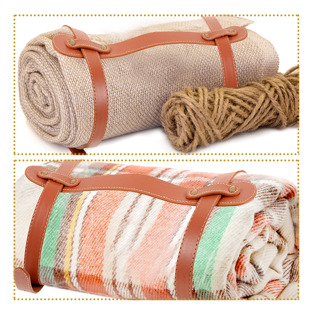 SWETRACE Travel Picnic Blanket 1Set with Bedroll Strap for Easy Binding and Transport 61.0X23.0X0.2In - Image 3