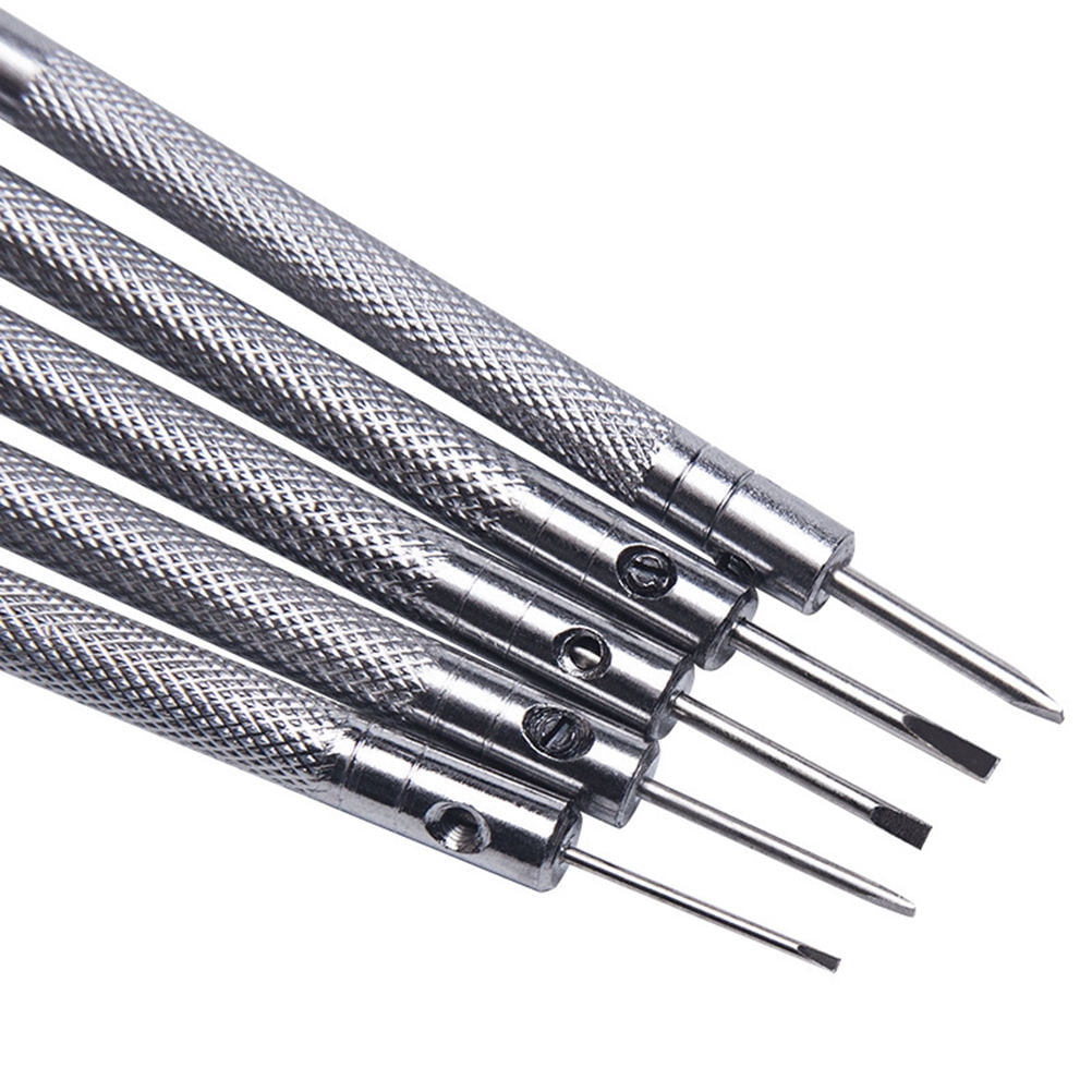 SWETRACE 5Pcs Steel Screwdriver for Watch Repair Eyeglasses Repair Compact Size 9x0.8cm - Image 3
