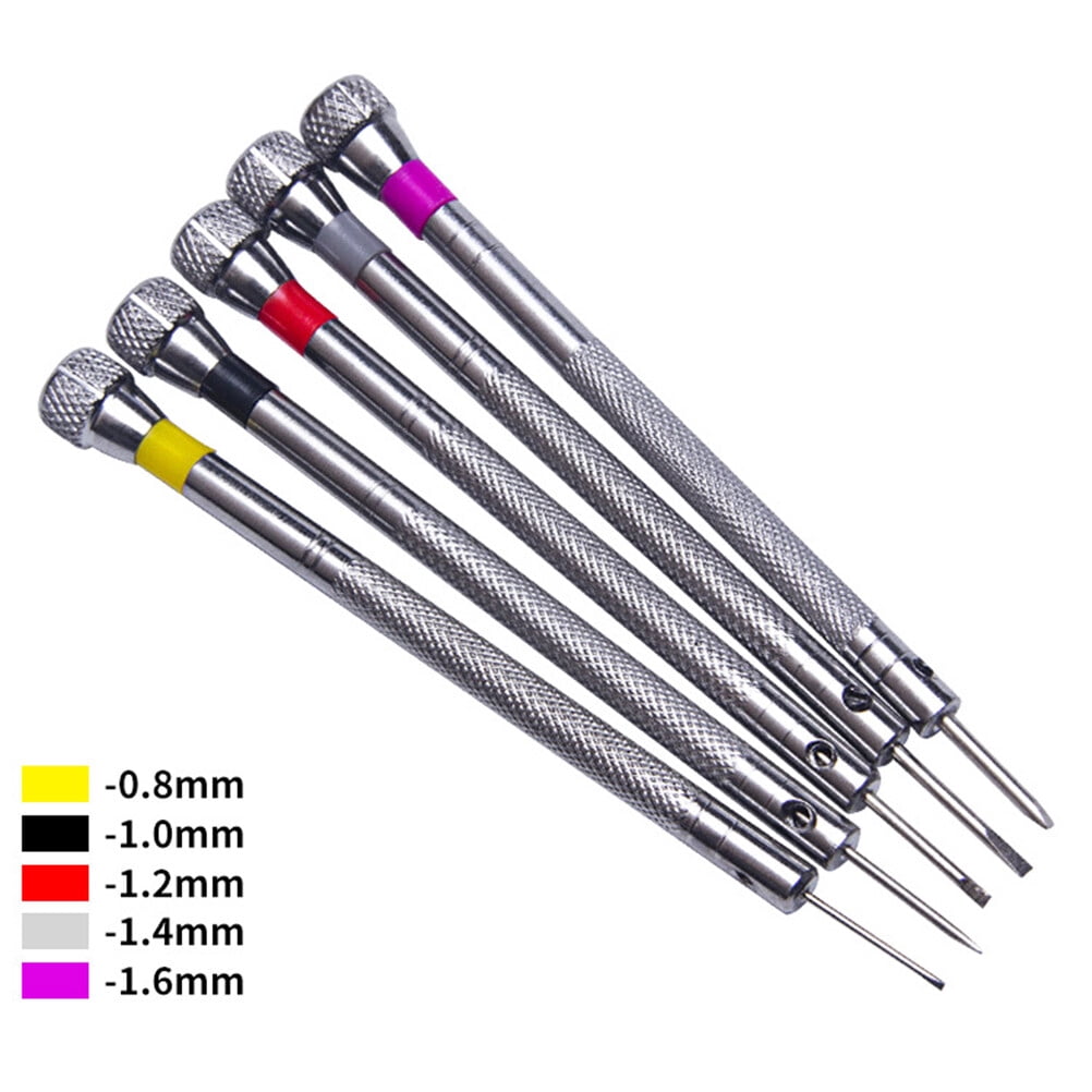 SWETRACE 5Pcs Steel Screwdriver for Watch Repair Eyeglasses Repair Compact Size 9x0.8cm - Image 6