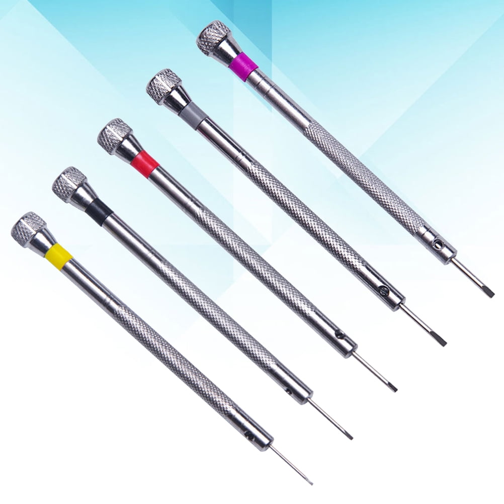 SWETRACE 5Pcs Steel Screwdriver for Watch Repair Eyeglasses Repair Compact Size 9x0.8cm - Image 7