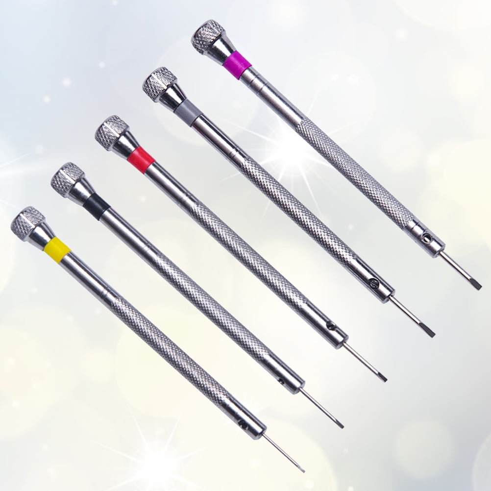 SWETRACE 5Pcs Steel Screwdriver for Watch Repair Eyeglasses Repair Compact Size 9x0.8cm - Image 8