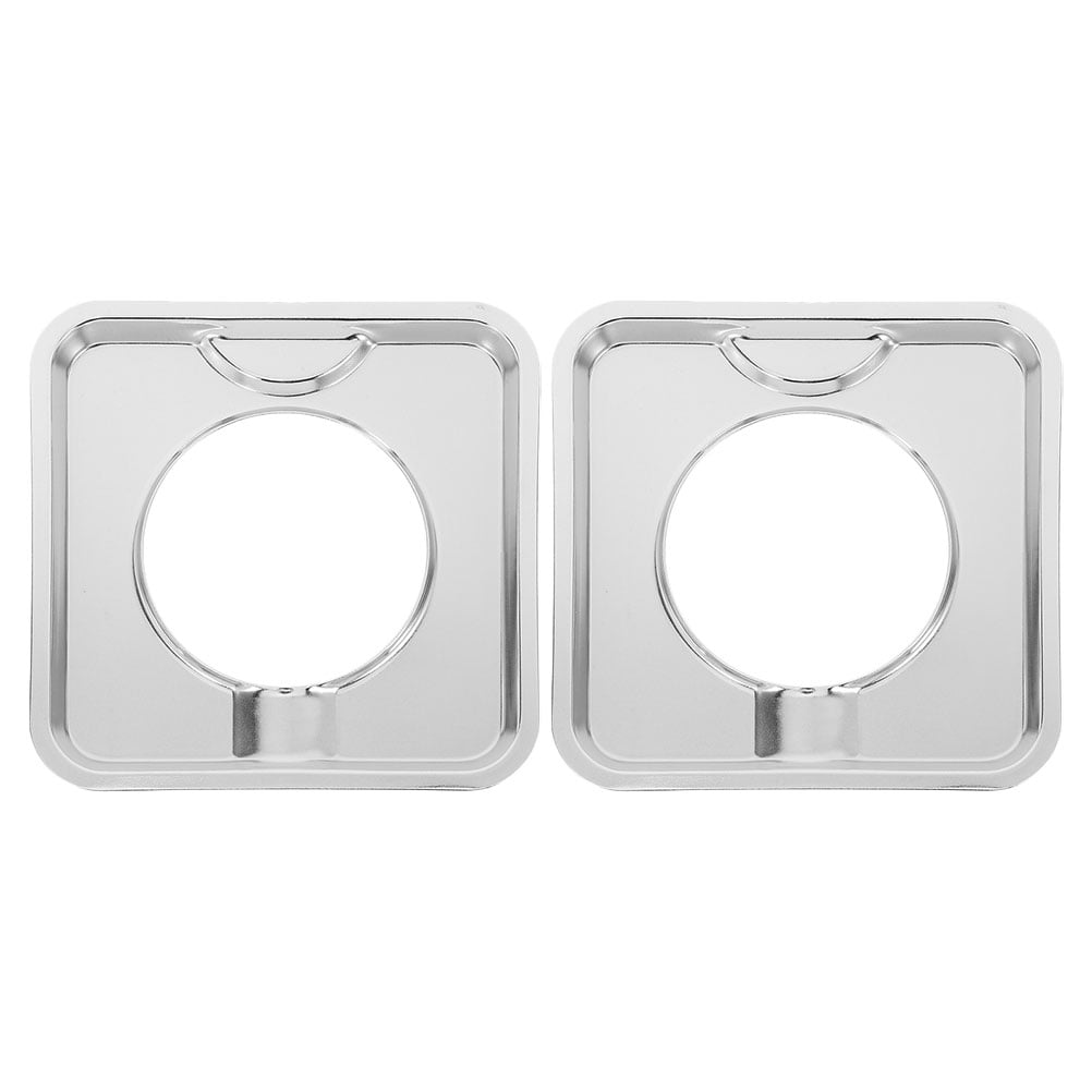 SWETRACE Heavy Duty Square Gas Range Pans 2Pcs Stainless Steel Drip Catching for Cookers - Image 1