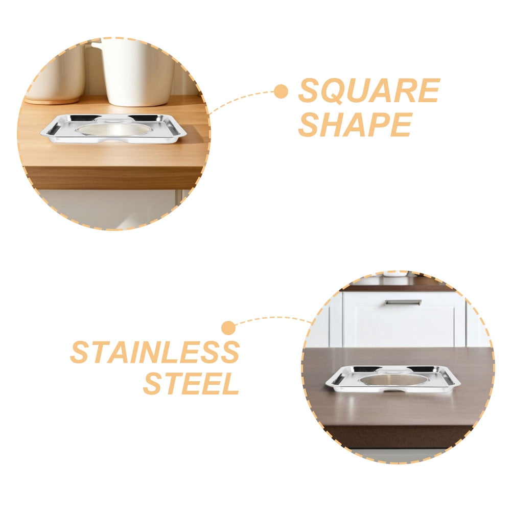 SWETRACE Heavy Duty Square Gas Range Pans 2Pcs Stainless Steel Drip Catching for Cookers - Image 3