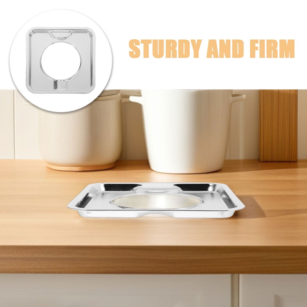 SWETRACE Heavy Duty Square Gas Range Pans 2Pcs Stainless Steel Drip Catching for Cookers - Image 8