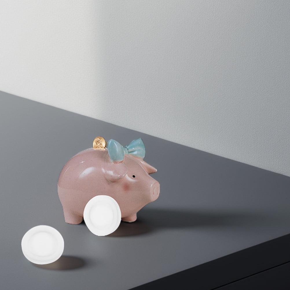 SWETRACE 10pcs White Piggy Bank Stopper Rubber Money Box Plug Saving Box Cover Replacement For Piggy Bank - Image 4