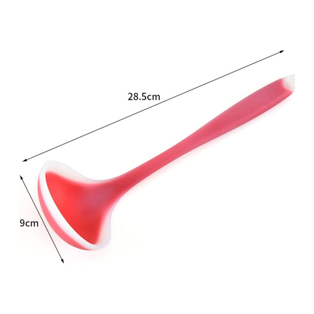 SWETRACE Silicone Soup Ladle Non Stick Kitchen Spoon For And Serving Red - Image 2