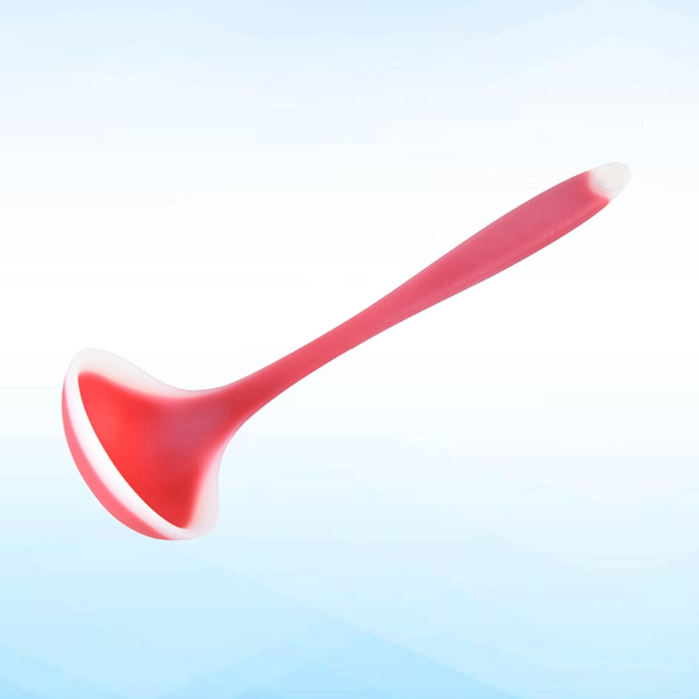 SWETRACE Silicone Soup Ladle Non Stick Kitchen Spoon For And Serving Red - Image 3