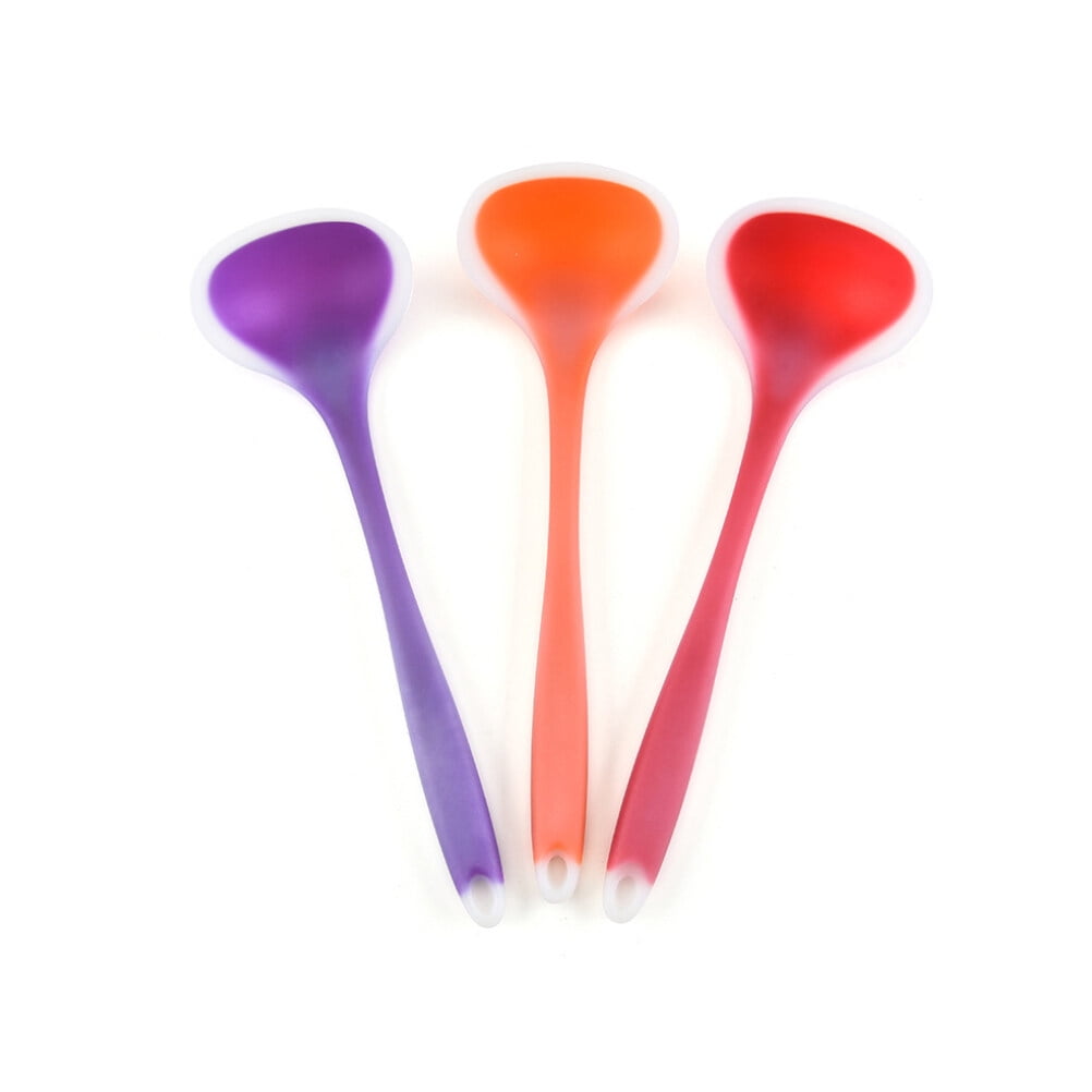 SWETRACE Silicone Soup Ladle Non Stick Kitchen Spoon For And Serving Red - Image 5
