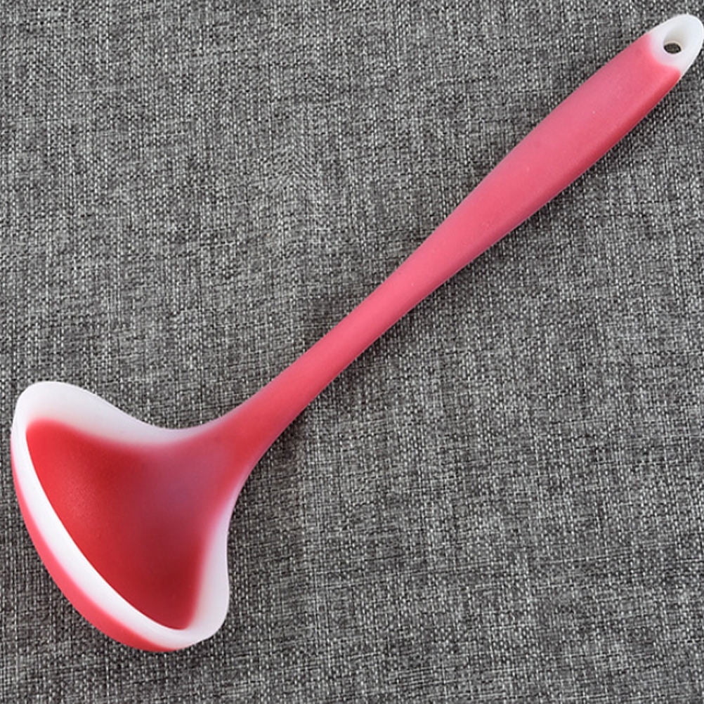 SWETRACE Silicone Soup Ladle Non Stick Kitchen Spoon For And Serving Red - Image 7