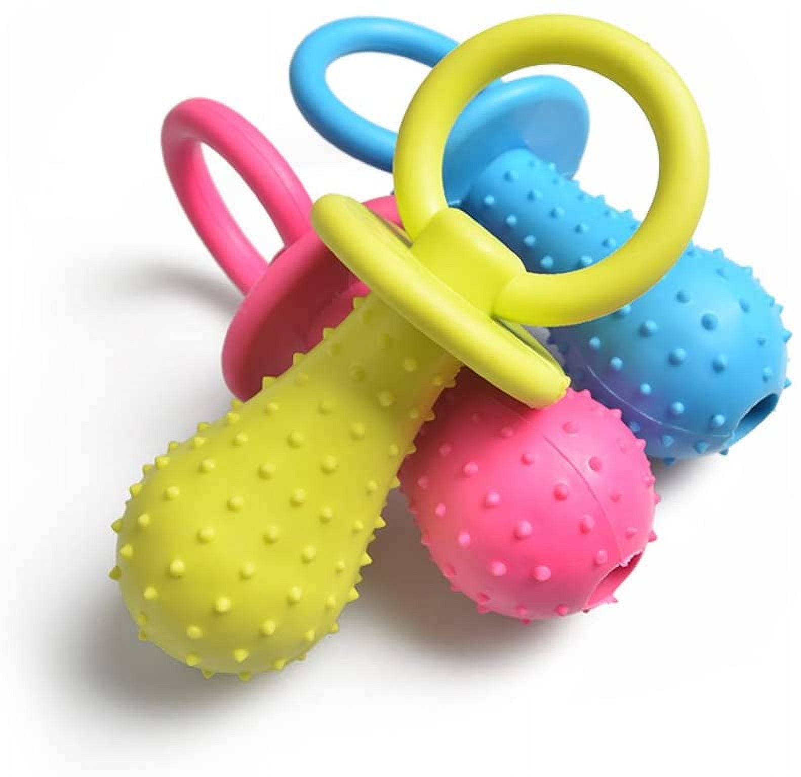 Walbest Molar Clean Teeth Rubber Toy, Clean Teeth Rubber Pacifier Chew Toy, Bell Chewing Playing Training Toys, for Pet Puppy Dog Cat (Color Random) - Image 1