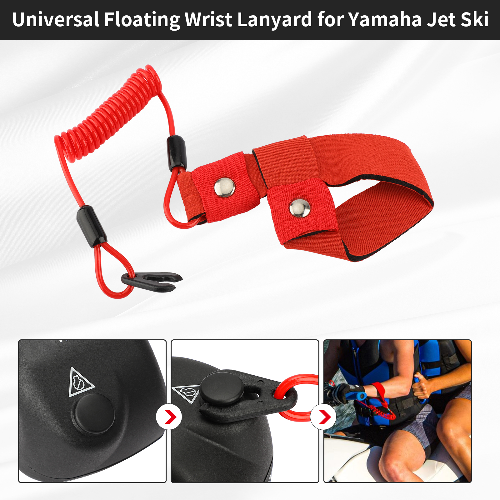 M MATI Stop Kill Safety Lanyard for Yamaha Jet Ski WaveRunner FX140 WaveVenture WaveRaider WaveJammer WaveBlaster - Image 4