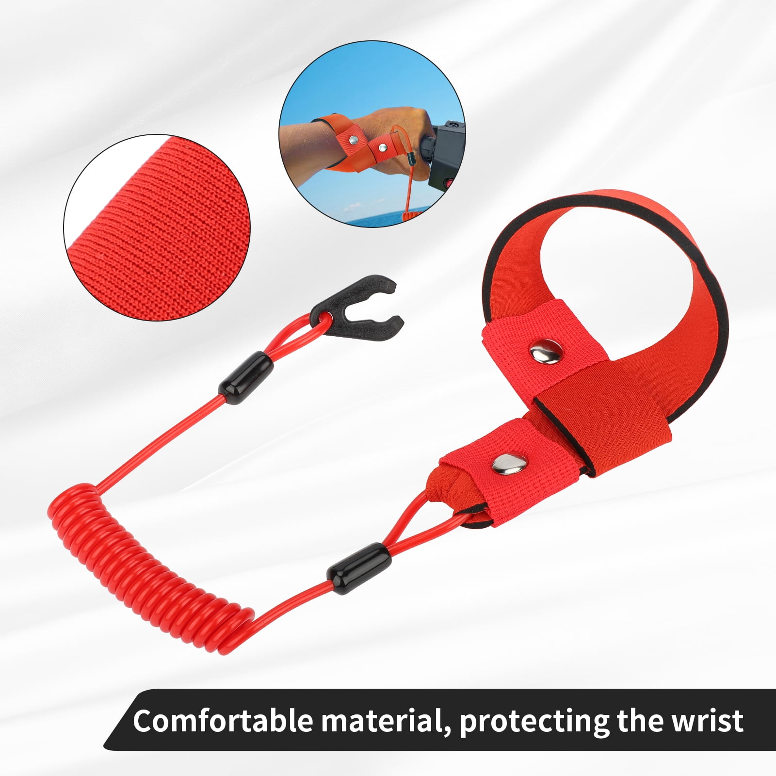 M MATI Stop Kill Safety Lanyard for Yamaha Jet Ski WaveRunner FX140 WaveVenture WaveRaider WaveJammer WaveBlaster - Image 8