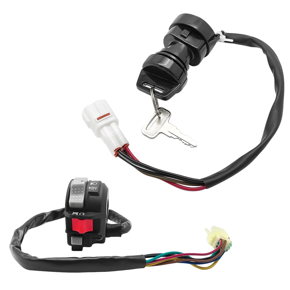 M MATI Start Stop Headlight Switch & Ignition Key Switch for Yamaha Warrior Grizzly Big Bear Wolverine Kodiak MOTO-4 - Image 1
