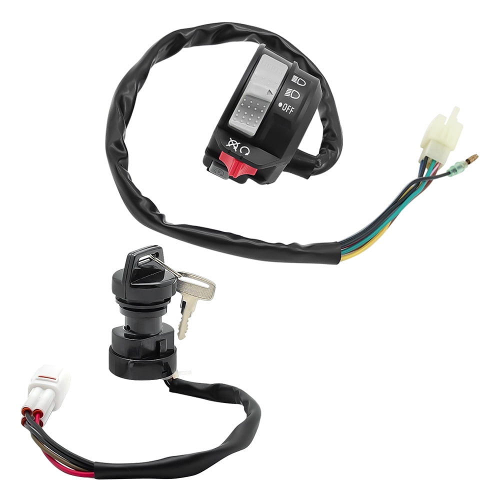 M MATI Start Stop Headlight Switch & Ignition Key Switch for Yamaha Warrior Grizzly Big Bear Wolverine Kodiak MOTO-4 - Image 2