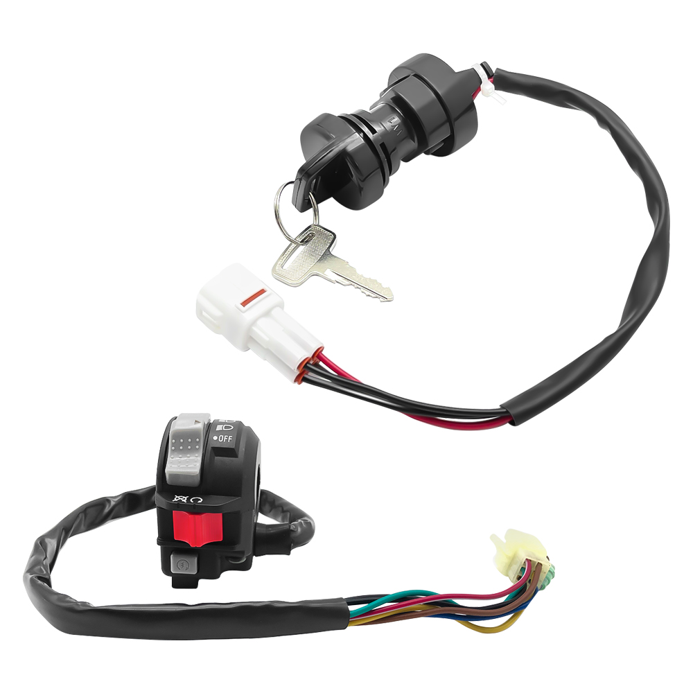 M MATI Start Stop Headlight Switch & Ignition Key Switch for Yamaha Warrior Grizzly Big Bear Wolverine Kodiak MOTO-4 - Image 5