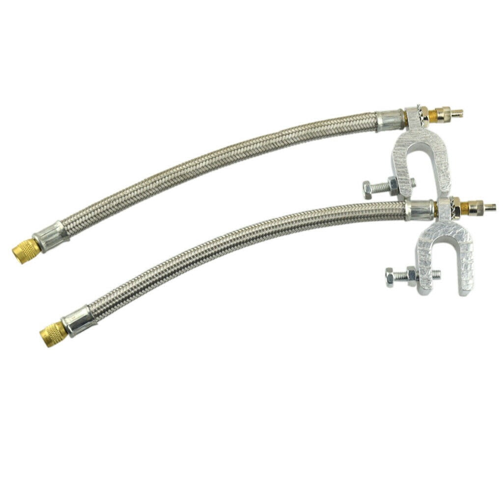 2 Pieces Dual Wheel Valve Stem Extender Extention 9.8' Stainless Steel Flexible - Image 7