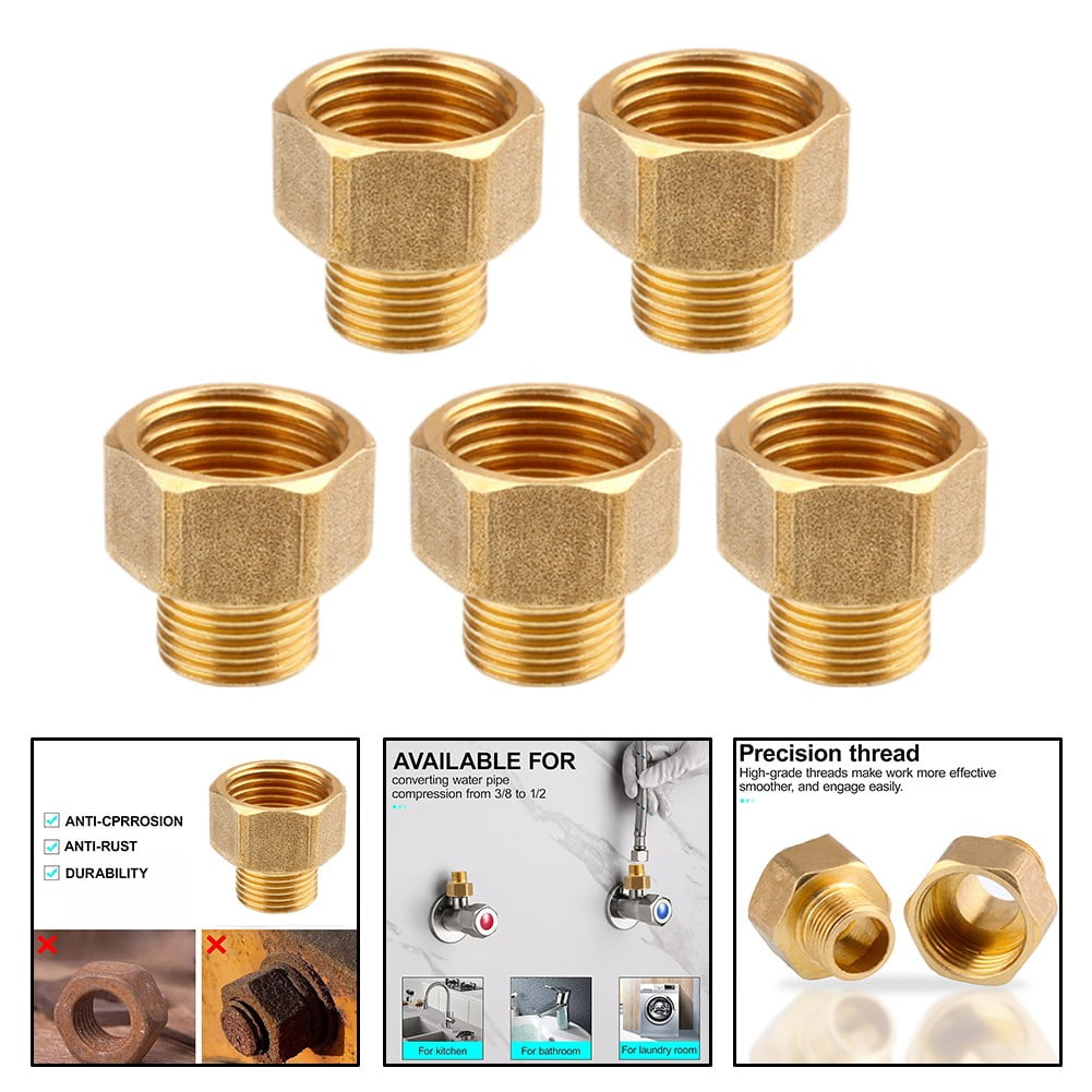 Brass Pipe Fittings Water Hose Adapter G 1/2 Female To G 3/8 Male Reducer - Image 1