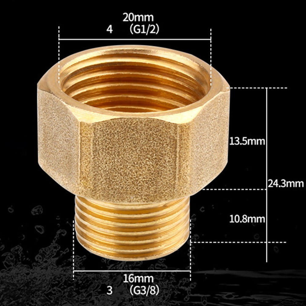 Brass Pipe Fittings Water Hose Adapter G 1/2 Female To G 3/8 Male Reducer - Image 6