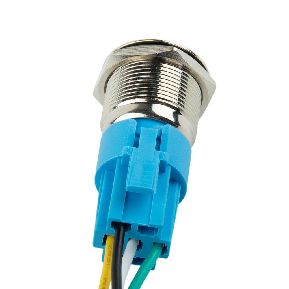 19Mm Latching Push Button Switch 12V Dc On Off Stainless Steel Led Self-Locking Green - Image 6