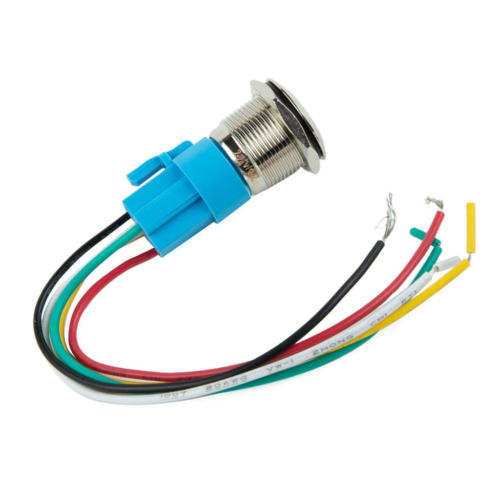 19Mm Latching Push Button Switch 12V Dc On Off Stainless Steel Led Self-Locking Green - Image 7