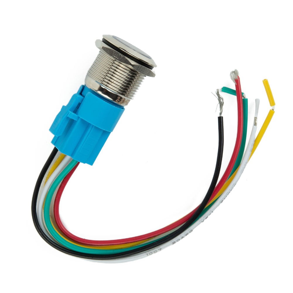 19Mm Latching Push Button Switch 12V Dc On Off Stainless Steel Led Self-Locking Green - Image 8