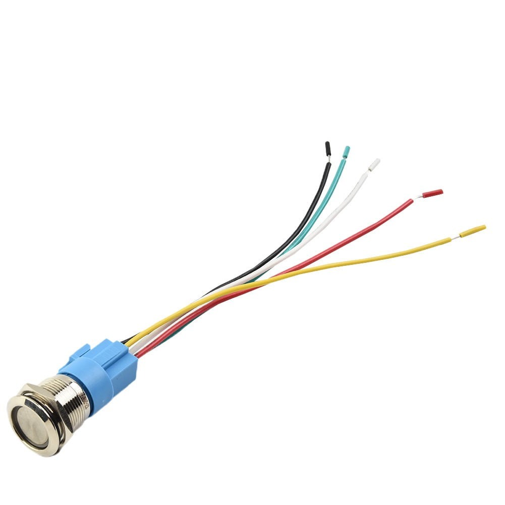 19Mm Latching Push Button Switch 12V Dc On Off Stainless Steel Led Self-Locking Green Red - Image 4